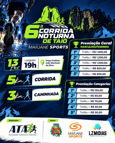 6ª Corrida Noturna de Taió 2027